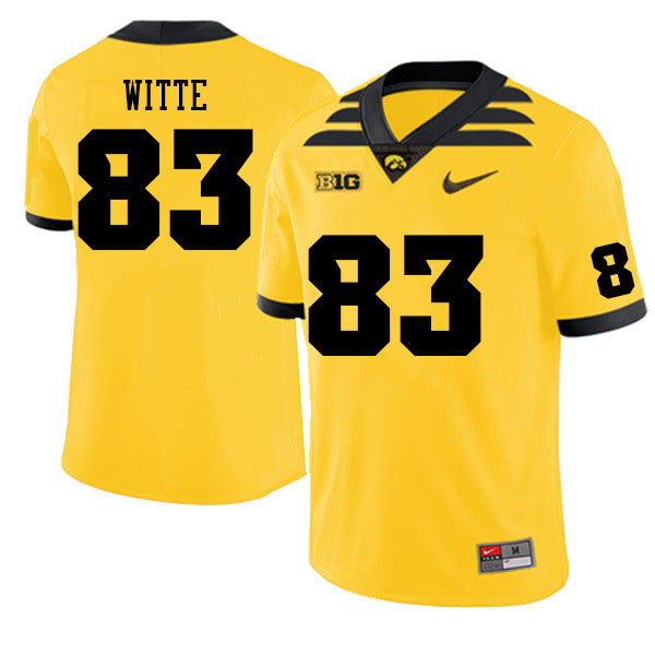 Men #83 Jameson Witte Iowa Hawkeyes College Football Jerseys Sale-Gold - Click Image to Close